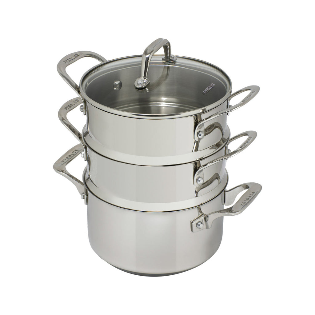 Pyrolux Pyrosteel 3-Tier Steamer Set 18cm | Minimax