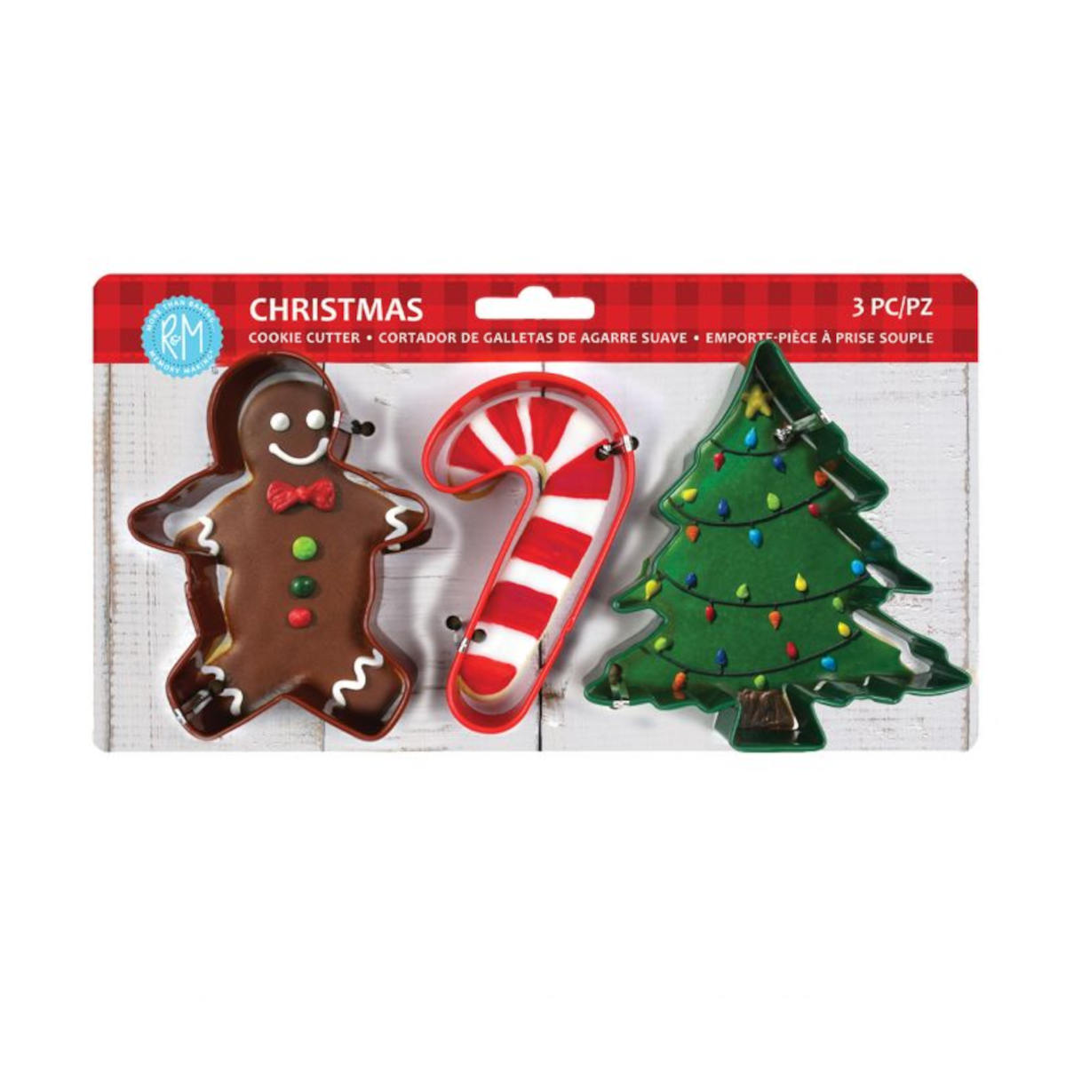 R&M Christmas Cookie Cutter Multi Color Set of 3 | Minimax
