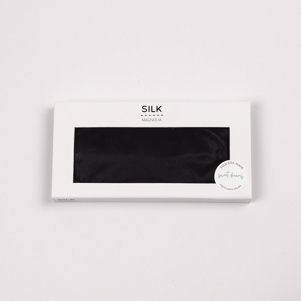 Silk Magnolia Silk Eye Mask Black | Minimax