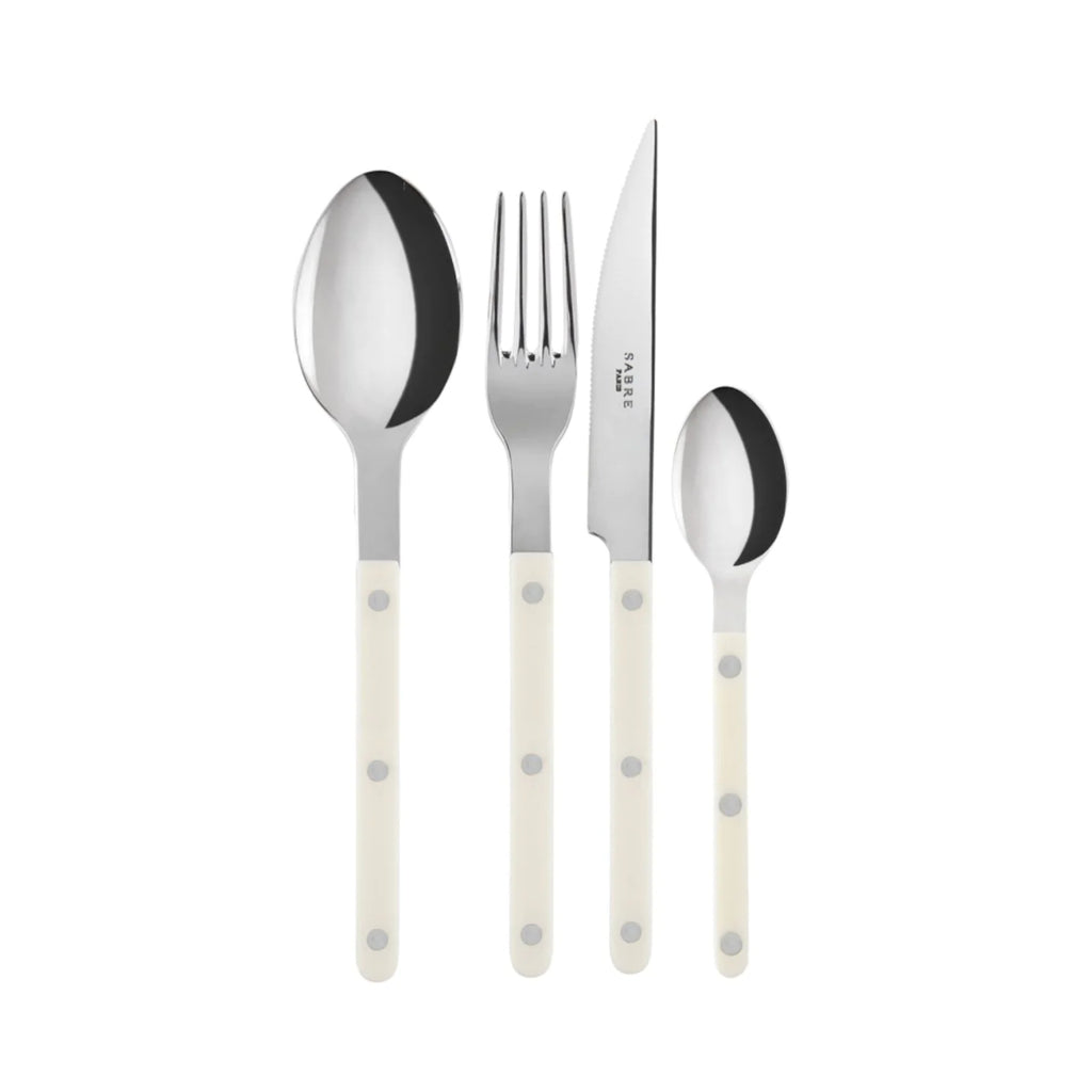 Sabre Bistrot 4 Piece Cutlery Set Solid Ivory | Minimax