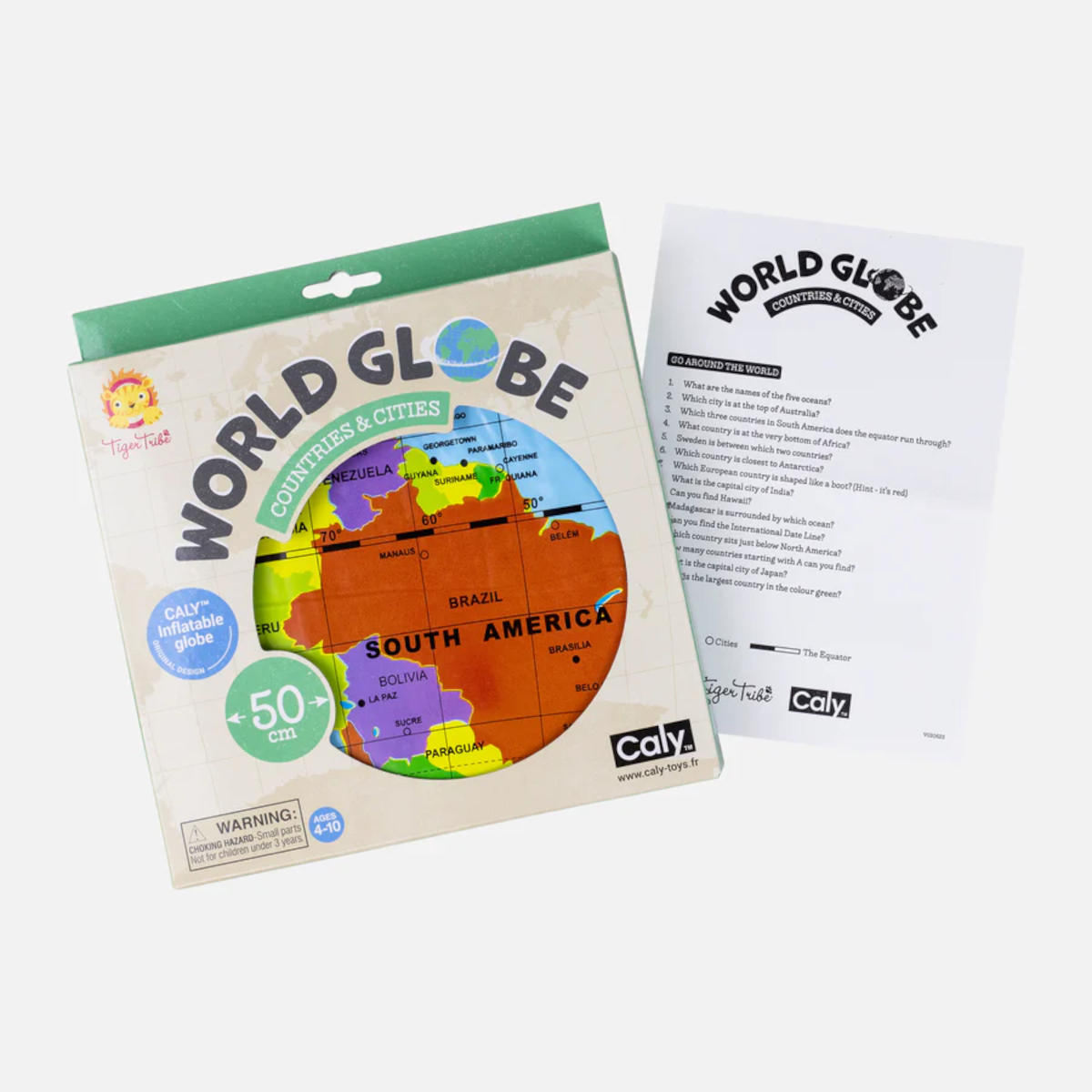 Tiger Tribe Inflatable World Globe 50cm | Minimax