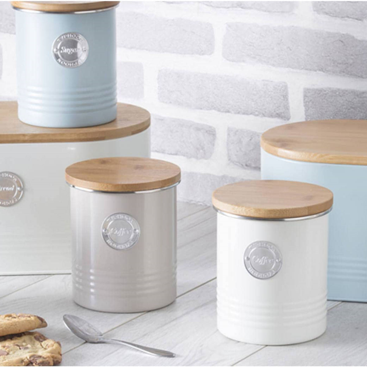 Storage Jars Dualit Tea Coffee Sugar Canisters Brabantia Piece