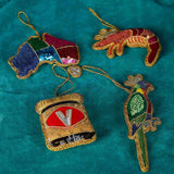 Vixen & Velvet Vegemite Sequin Ornament Gold 9cm | Minimax