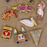 Vixen & Velvet Vegemite Sequin Ornament Gold 9cm | Minimax