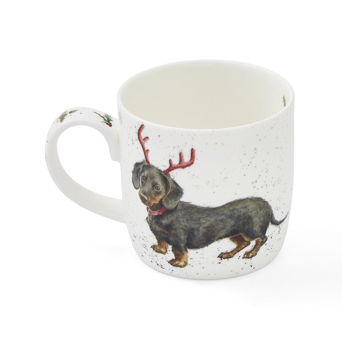 Royal Worcester Wrendale Dachshund Snow Christmas Mug 300ml | Minimax