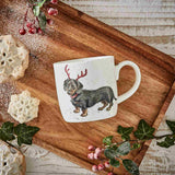 Royal Worcester Wrendale Dachshund Snow Christmas Mug 300ml | Minimax