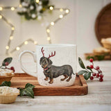 Royal Worcester Wrendale Dachshund Snow Christmas Mug 300ml | Minimax