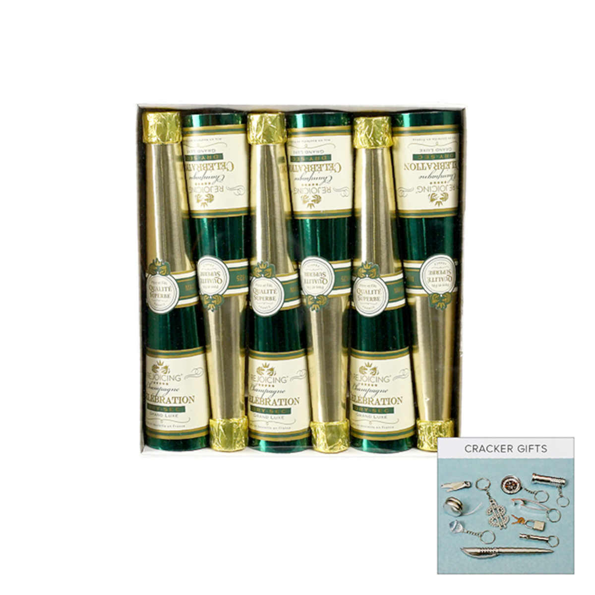 Pure Christmas Luxury Champagne Bottle Cracker (Set of 6) | Minimax