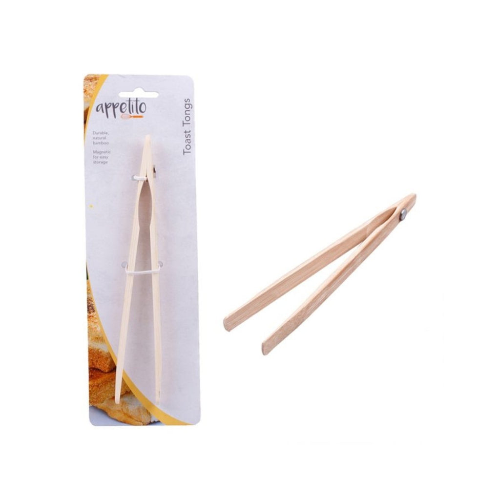 Appetito Bamboo Toast Tongs Minimax