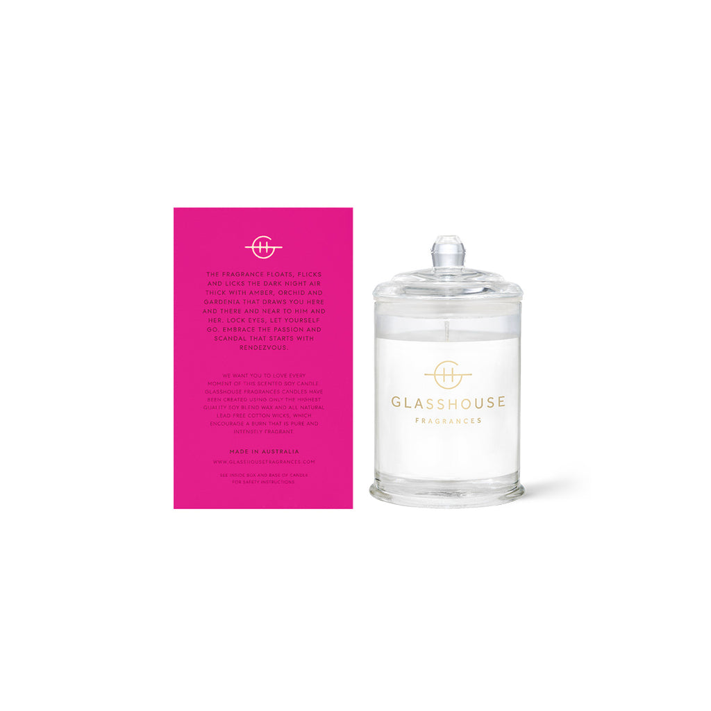 Glasshouse Fragrances Rendezvous Candle 60g | Minimax