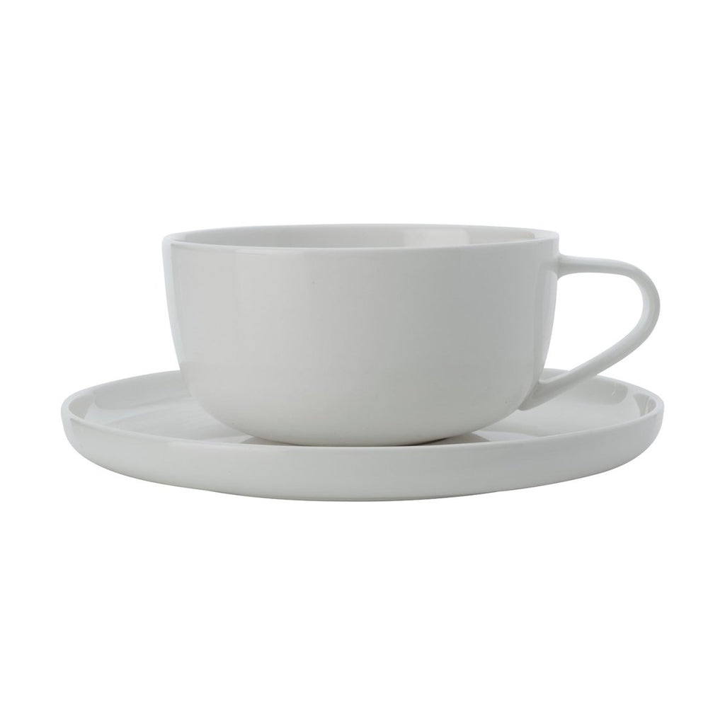 Cashmere High Rim Cup and Saucer 300ml - Minimax