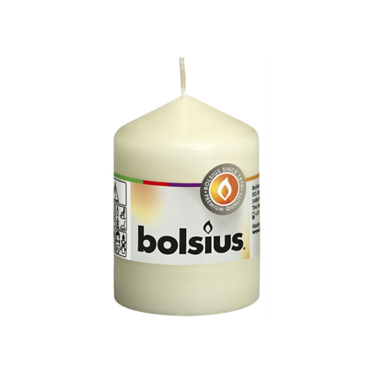 Classic Pillar Candle Ivory 8x6cm - Minimax