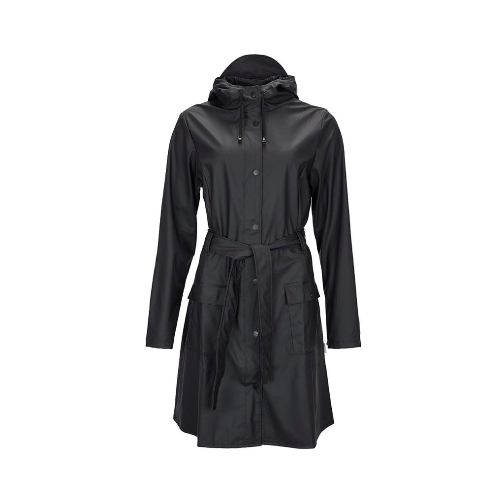 Rains Curve Belt Jacket Black Extra Small | Minimax