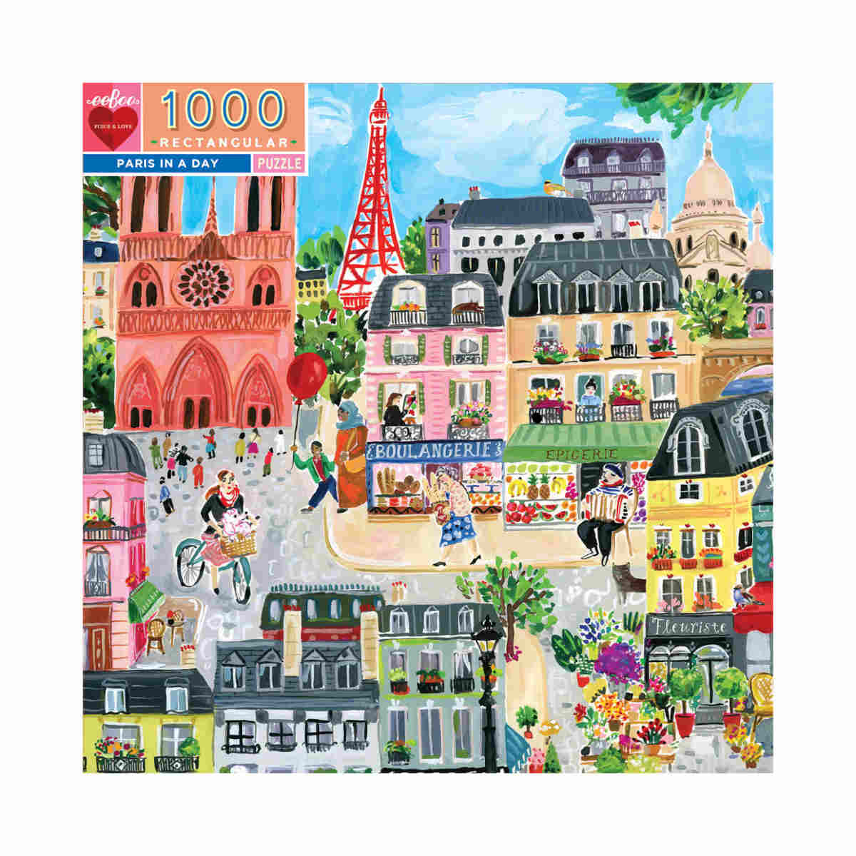 eeBoo 1000 Piece Paris In A Day Jigsaw Puzzle | Minimax