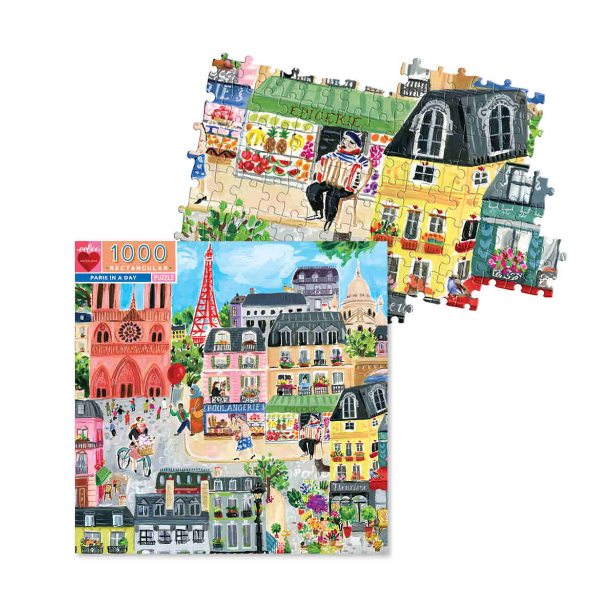 eeBoo 1000 Piece Paris In A Day Jigsaw Puzzle | Minimax