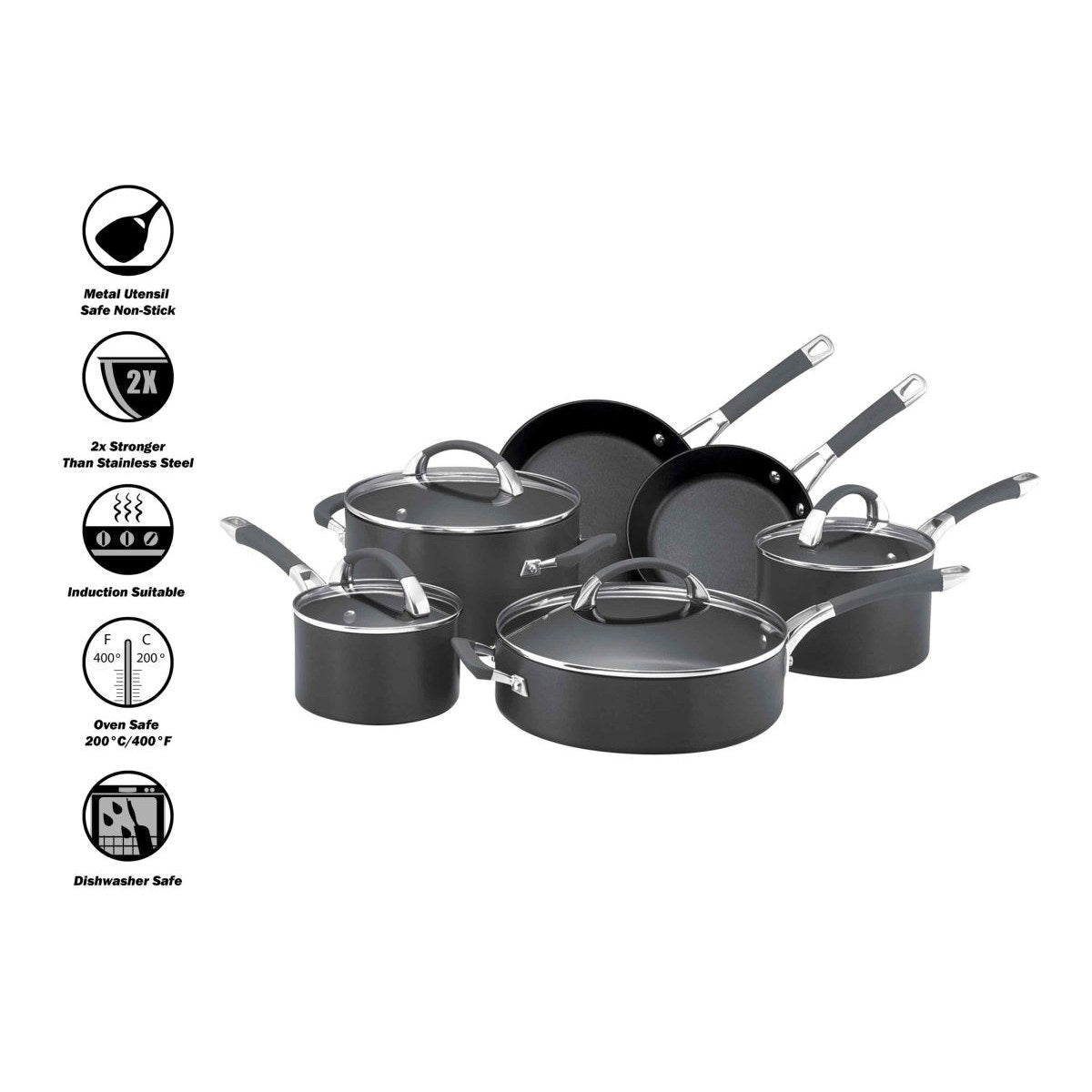 Anolon Endurance+ Nonstick Cookware Set 6 Piece | Minimax
