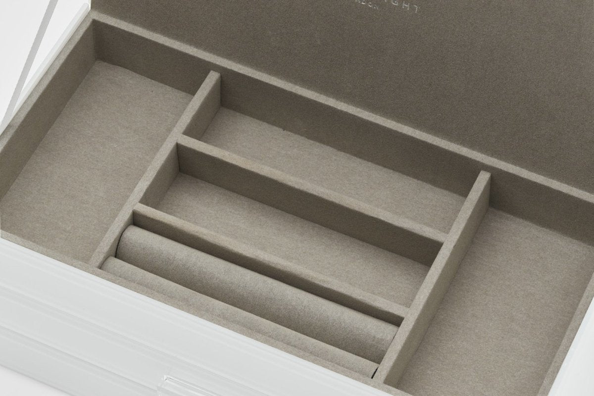 One Six Eight London Gabriella Jewellery Box with Drawers White Large | Minimax
