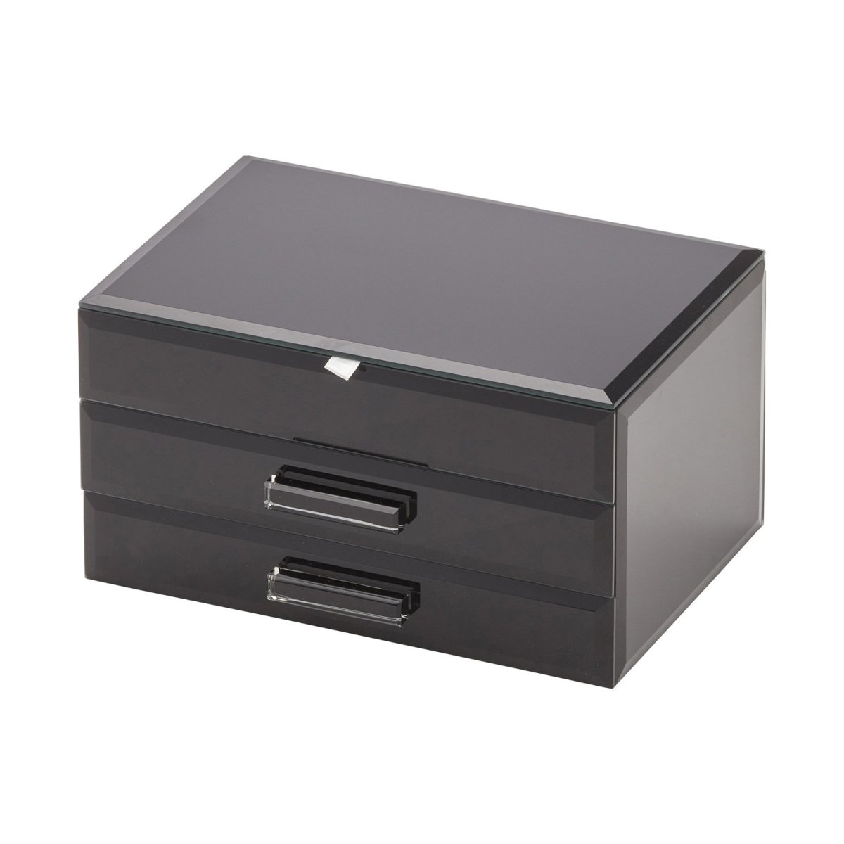 One Six Eight London Gabriella Jewellery Box with Drawers Black Medium | Minimax