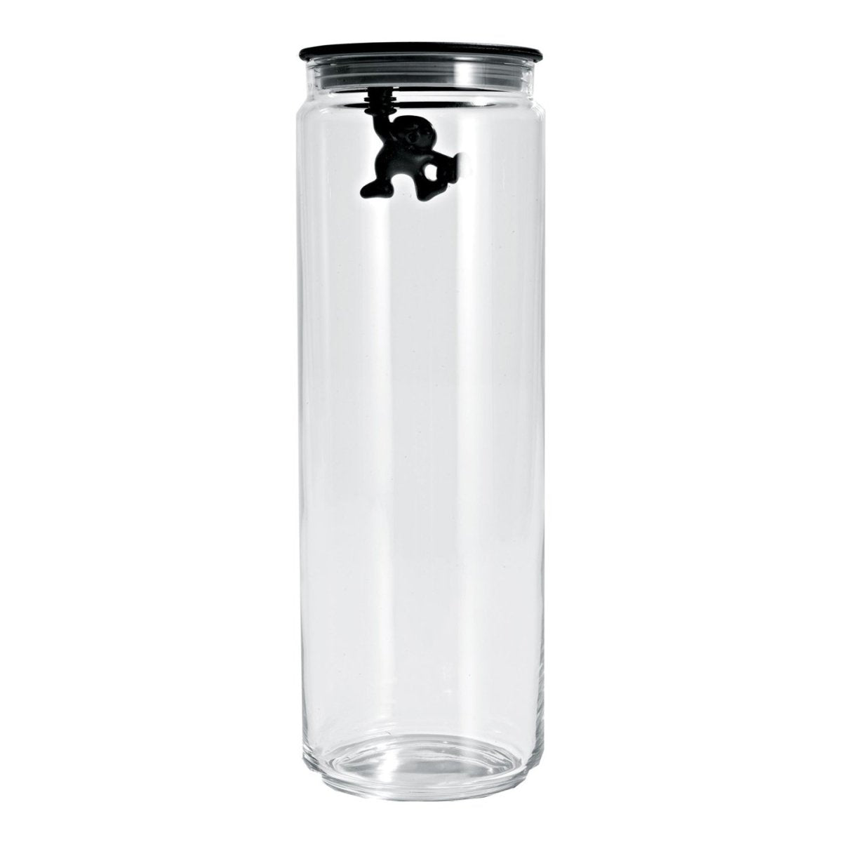 Gianni Large Black Glass Canister - Minimax
