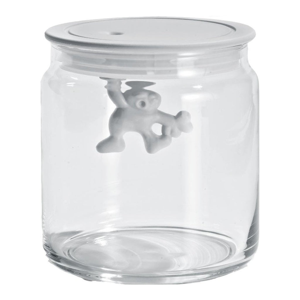 Gianni Small White Glass Canister - Minimax