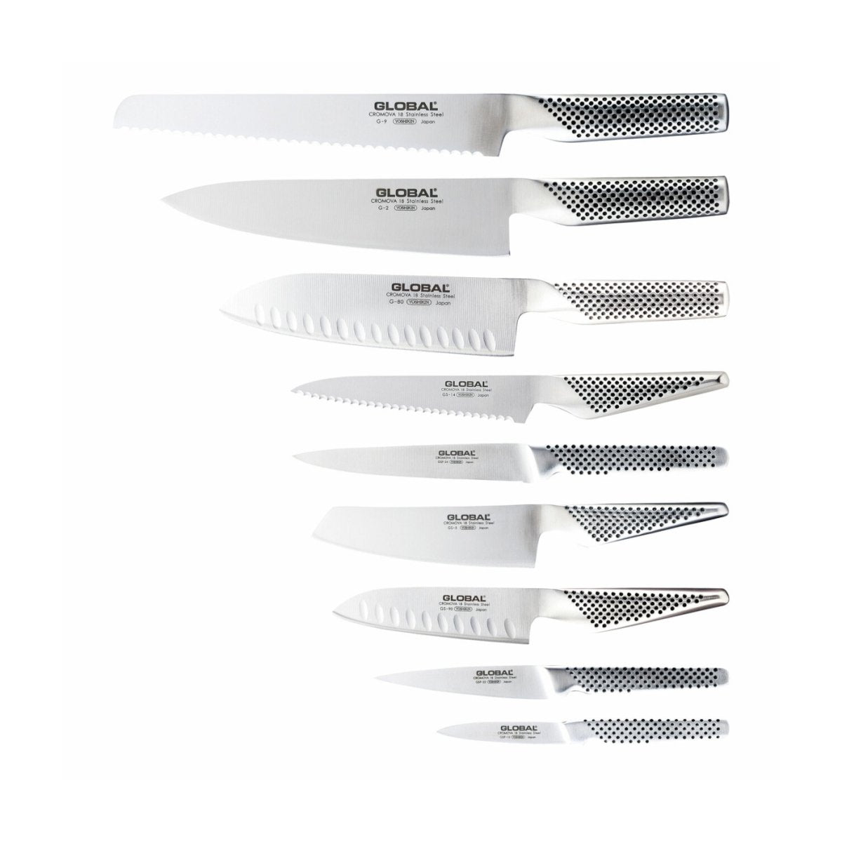 Global Ikasu X Knife Block Set 10 Piece Minimax