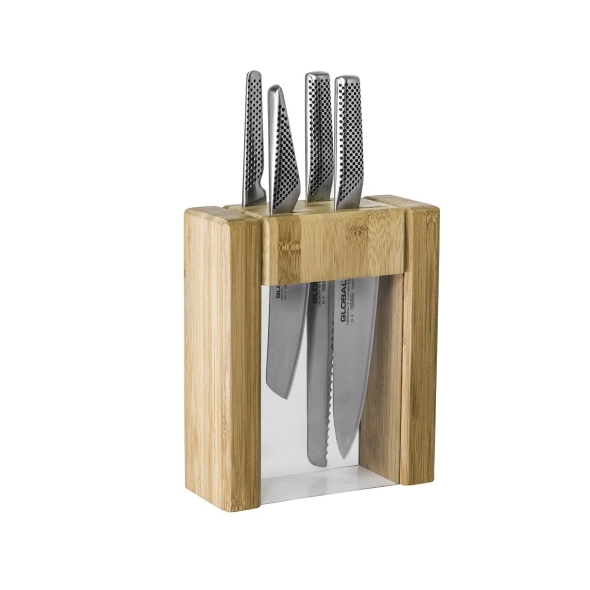 Global Ikasu V Knife Block Set 5 Piece (aka Teikoku) l Minimax