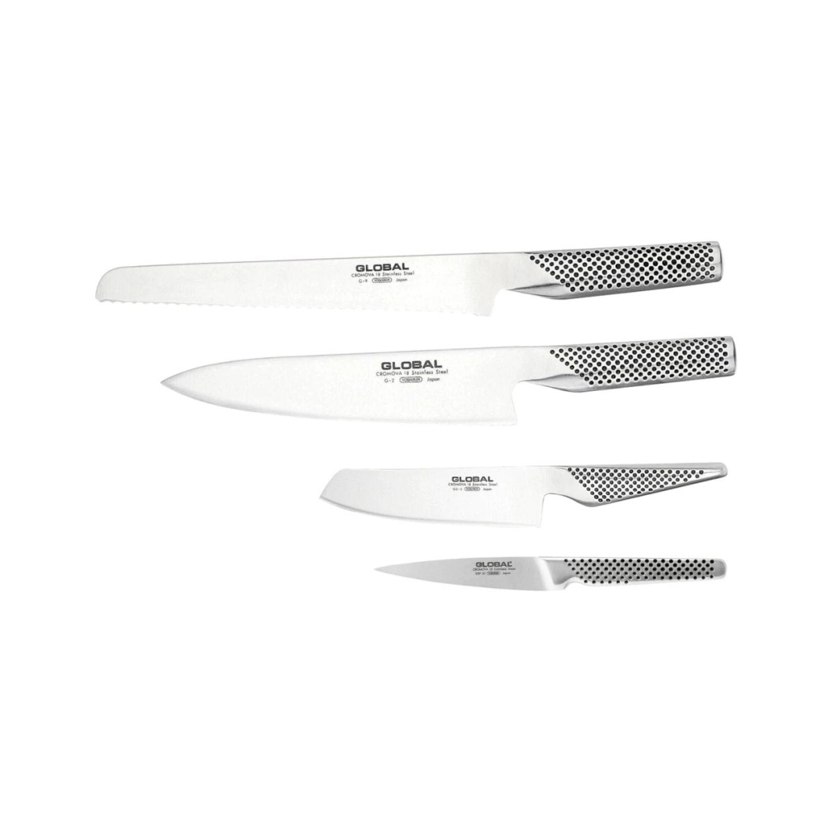 Global Ikasu V Knife Block Set 5 Piece (aka Teikoku) l Minimax
