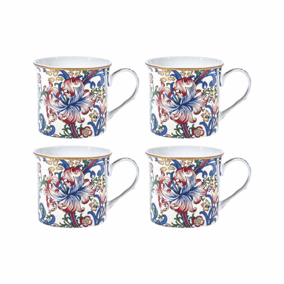 Nostalgic Ceramics Morris Lily Mugs 320ml (Set of 4) | Minimax