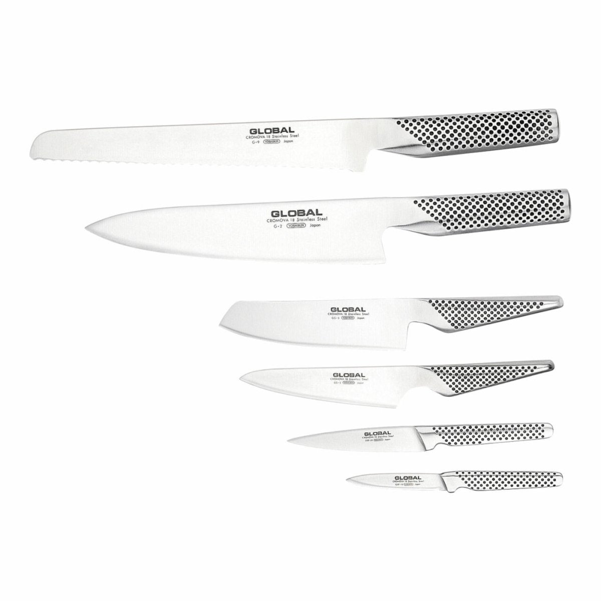 Global Ikasu Knife Block Set 7 Piece | Minimax