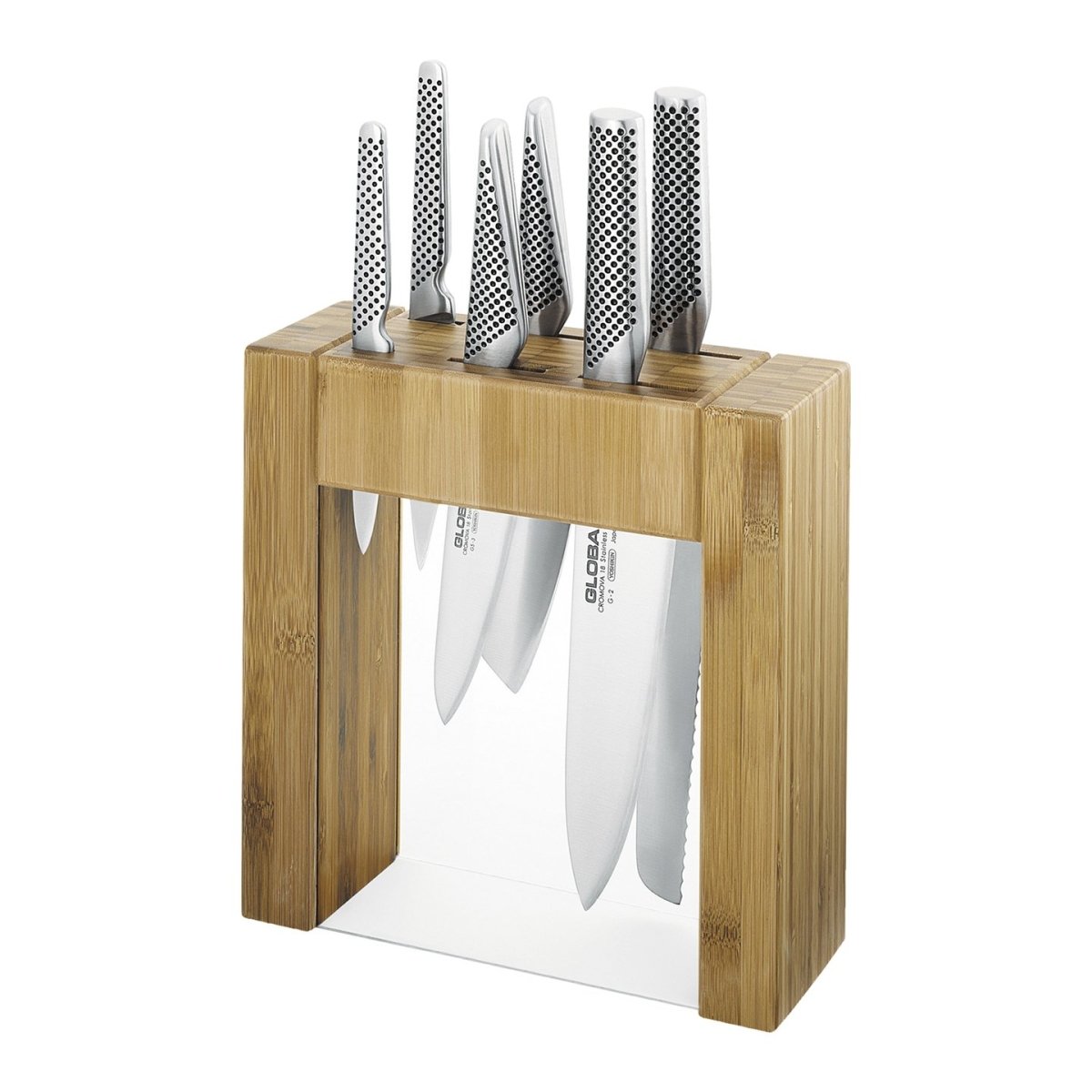 Global Ikasu Knife Block Set 7 Piece | Minimax