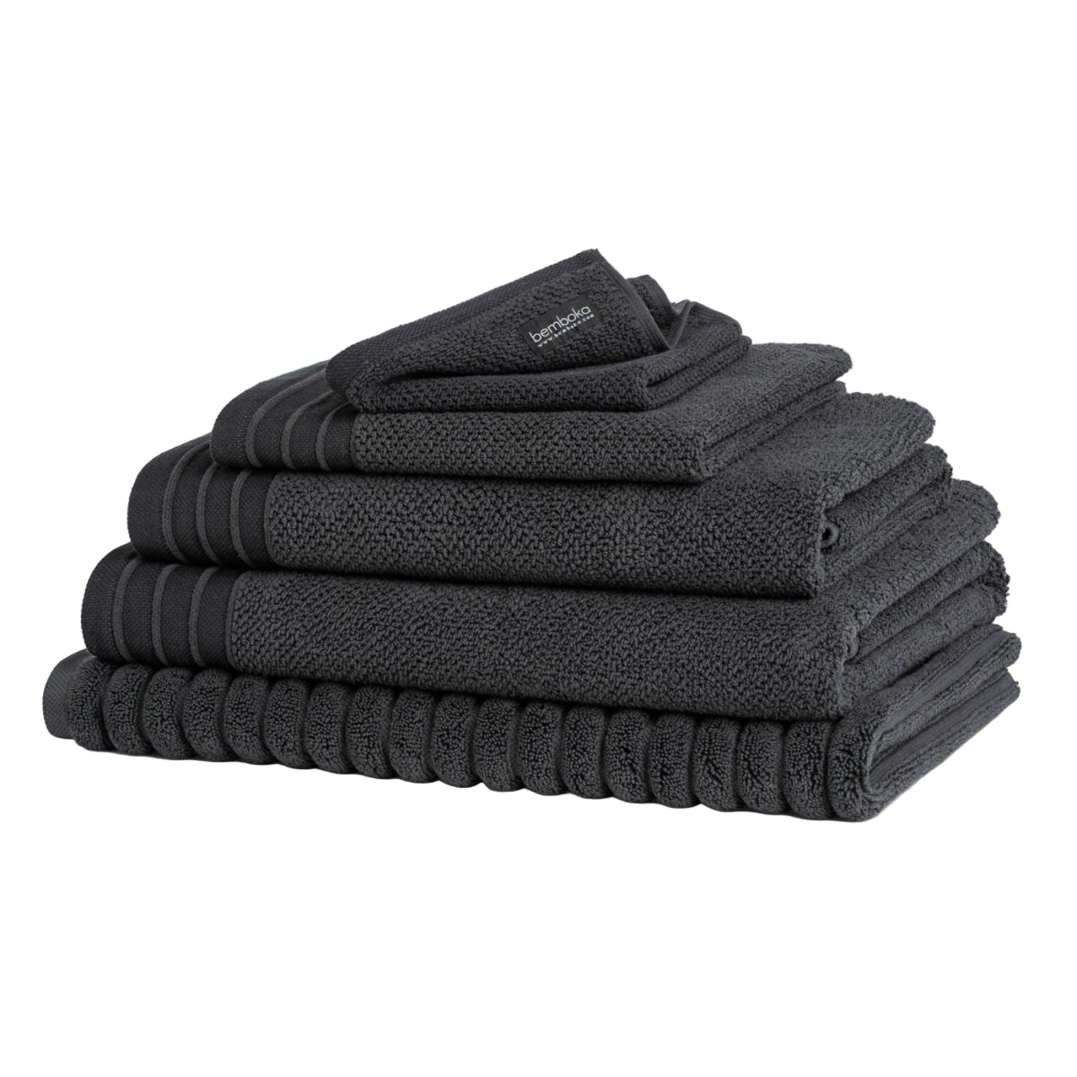 Jacquard Bath Towel Charcoal 70x150cm - Minimax