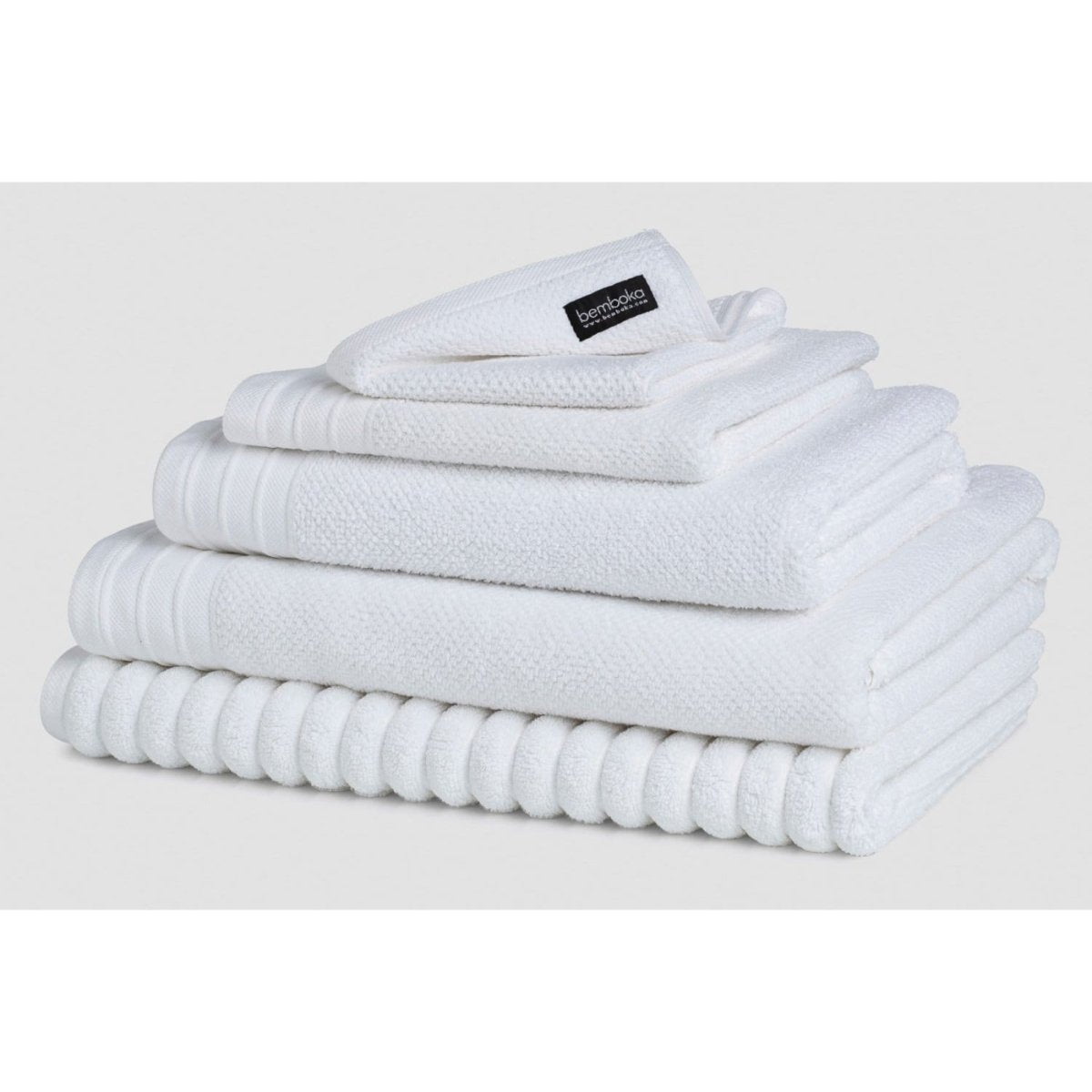 Jacquard Bath Towel White 70x150cm - Minimax
