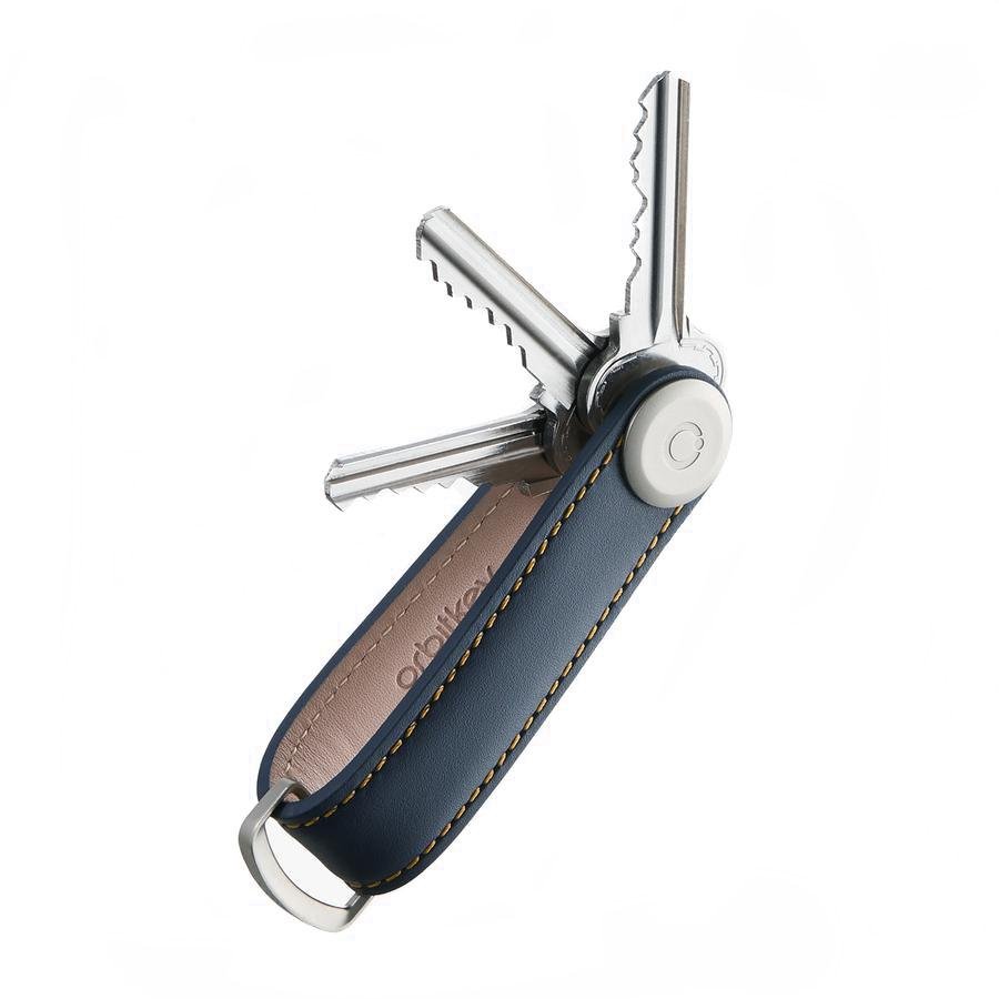 Orbitkey Leather Key Organiser Navy | Minimax