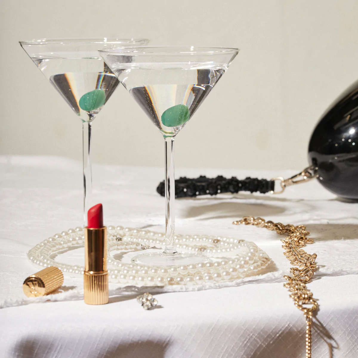 Maison Balzac Martini Glass Clear with Green Olive 120ml | Minimax