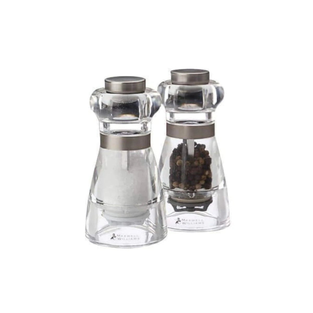 Maxwell & Williams Dynasty Acrylic Salt and Pepper Mill Set 11cm Minimax
