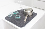 Microfiber Dark Grey Dish Drying Mat - Minimax
