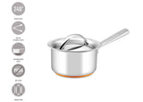 Essteele Per Vita Copper Base Stainless Steel Induction Covered Saucepan 16cm (1.9L) | Minimax