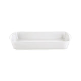 Pillivuyt Deep Rectangle Baker 1.5L – front view showing clean white porcelain design