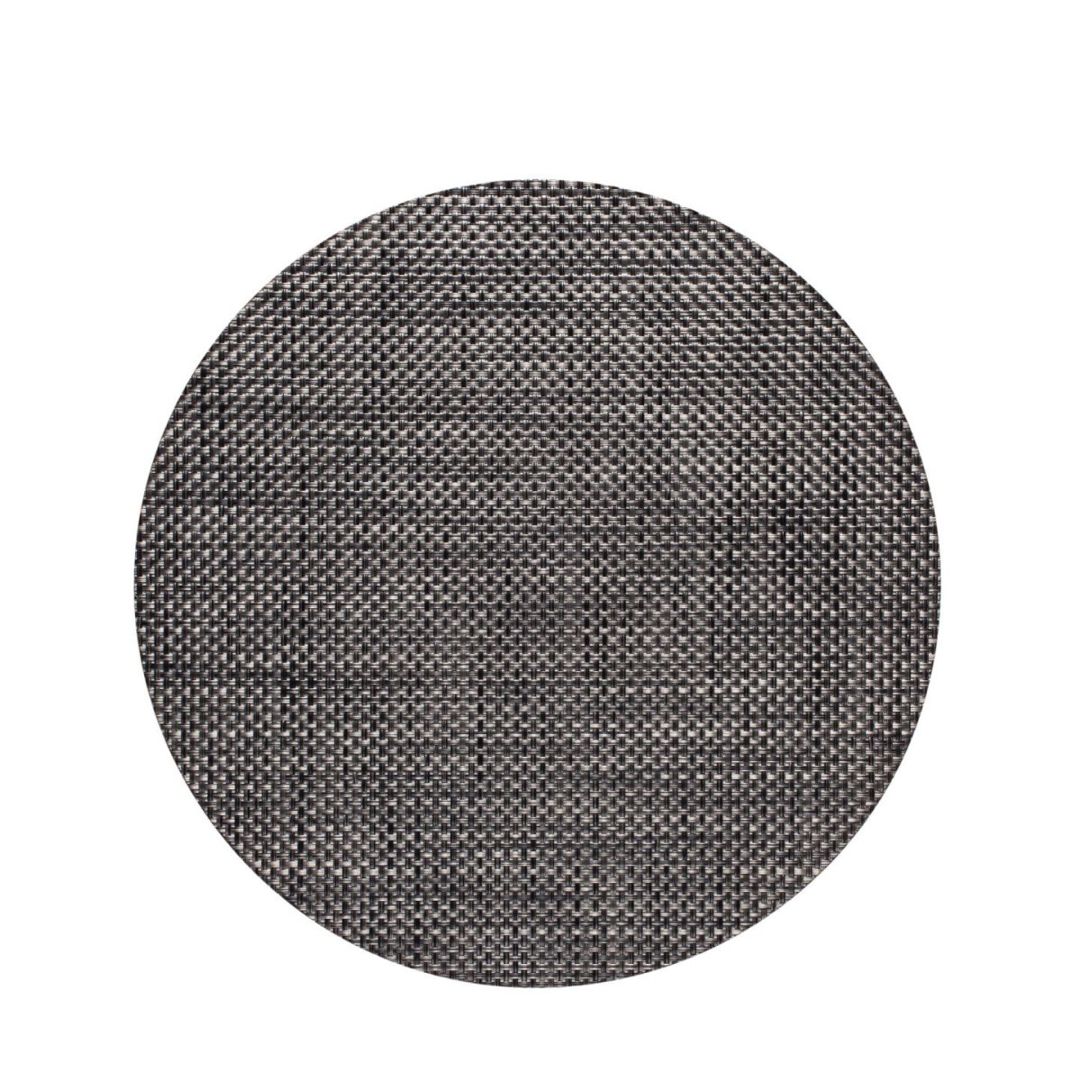Chilewich Round Basketweave Placemat Carbon Minimax