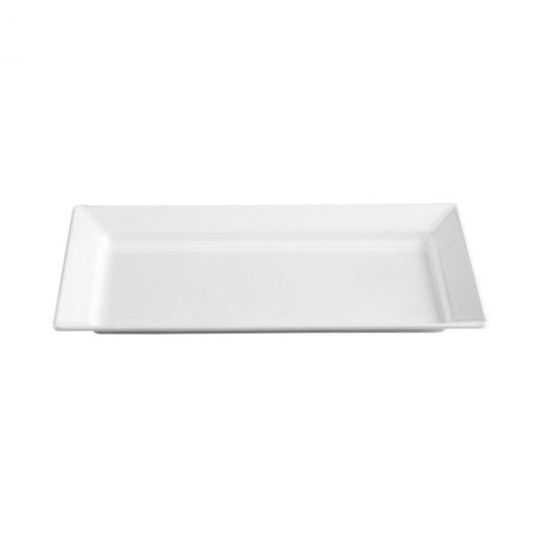 Rectangular White Platter with Raised Sides 27cm x 44cm - Minimax