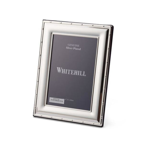 Whitehill Reed Ribbon Plate Frame Silver 15cm x 10cm