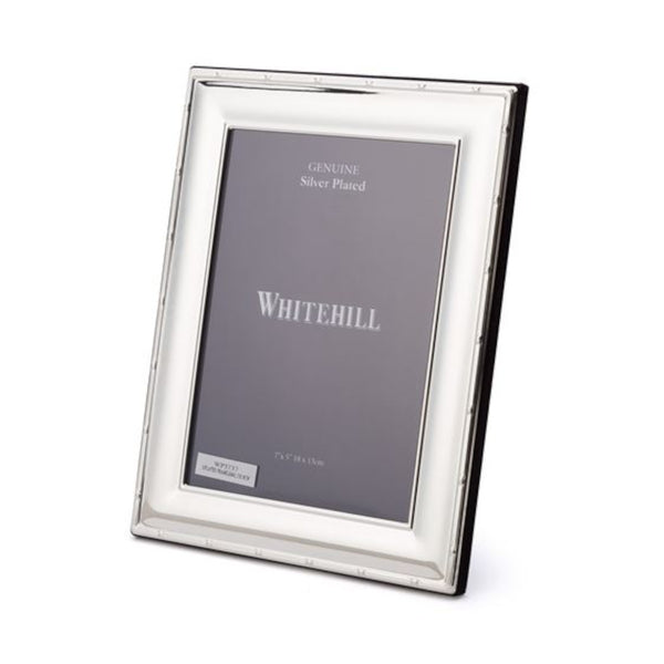 Whitehill Reed Ribbon Plate Frame Silver 18cm x 13cm