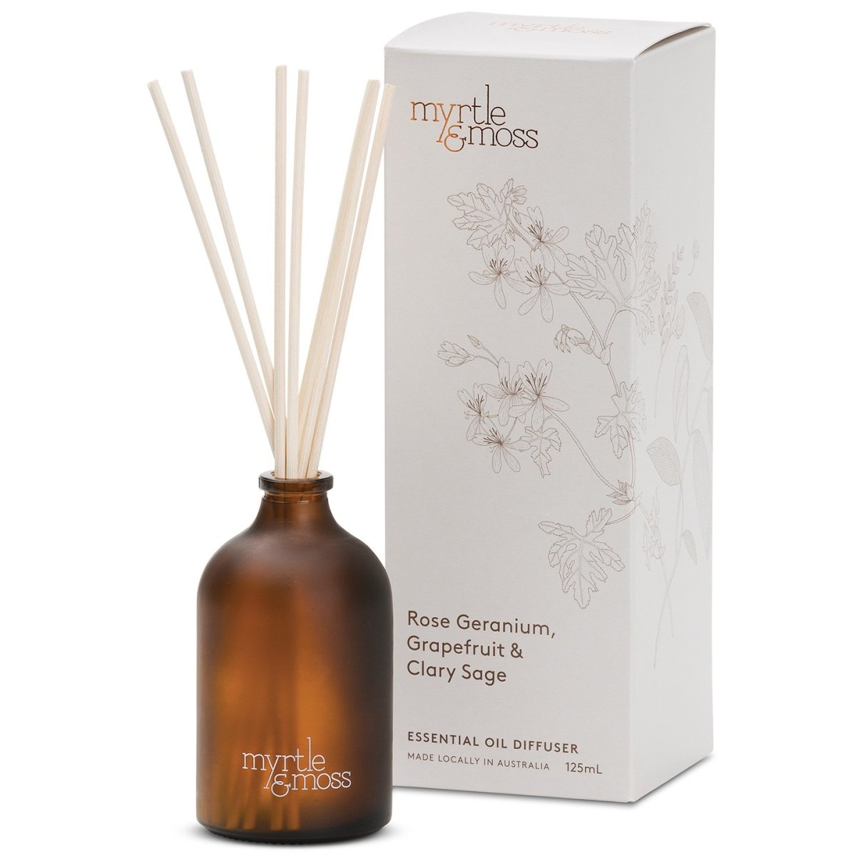 Myrtle and Moss Rose Geranium, Grapefruit & Clary Sage Diffuser | Minimax