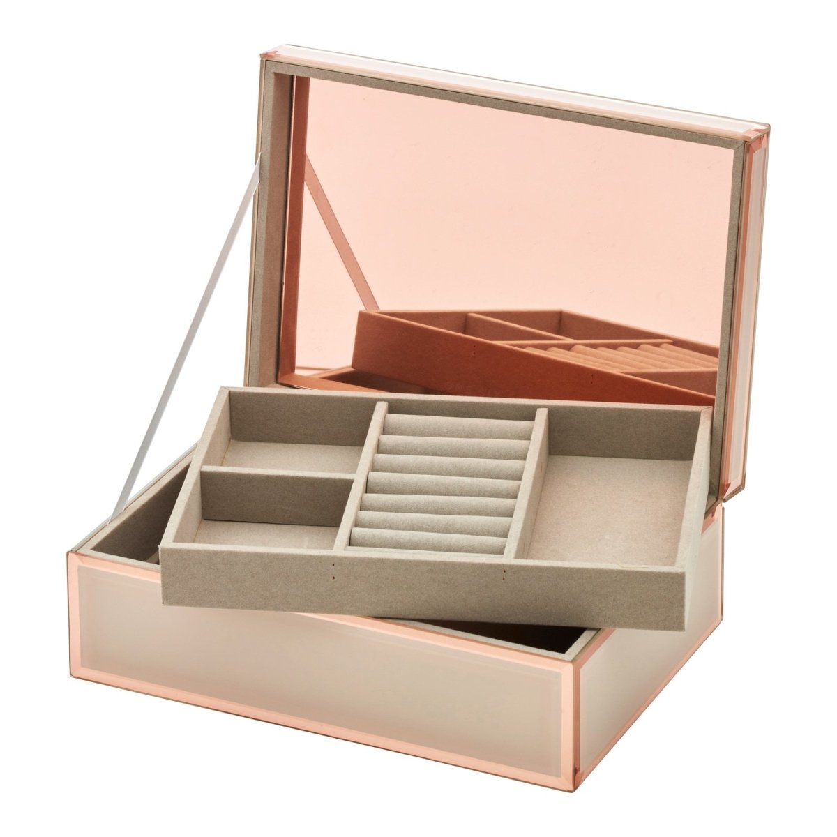 One Six Eight London Sara Jewellery Box Blush Large | Minimax