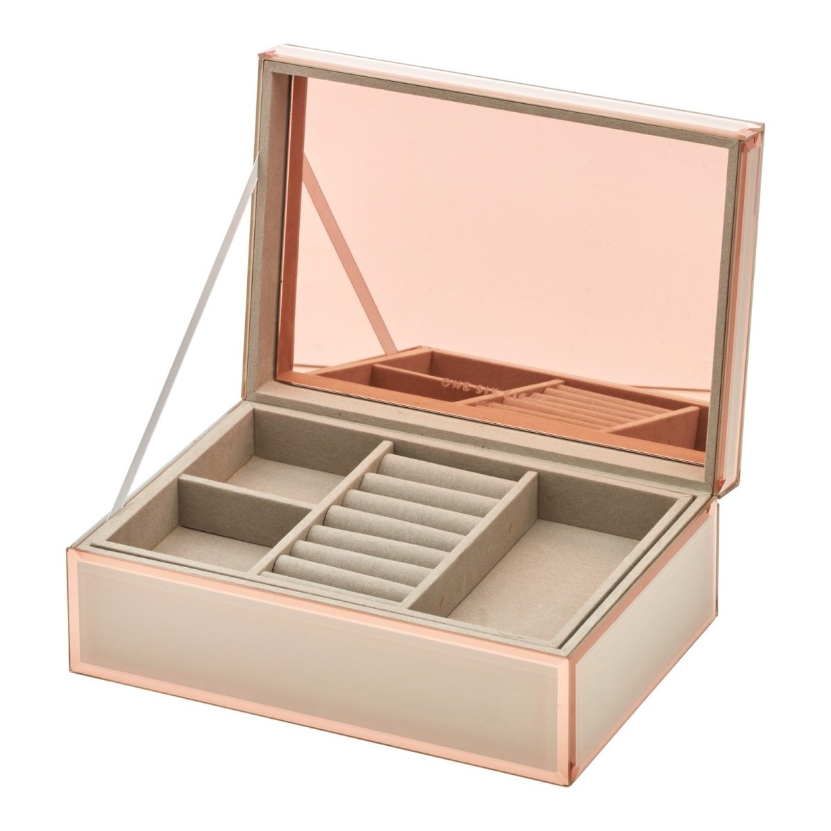 One Six Eight London Sara Jewellery Box Blush Large | Minimax