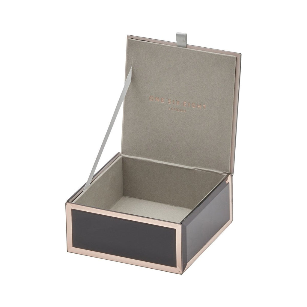 One Six Eight London Sara Jewellery Box Black Small | Minimax