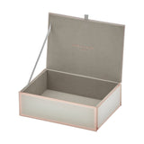 One Six Eight London Sara Jewellery Box White & Rose Gold Medium | Minimax