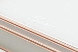 One Six Eight London Sara Jewellery Box White & Rose Gold Medium | Minimax