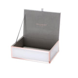 One Six Eight London Sara Jewellery Box White & Rose Gold Medium | Minimax
