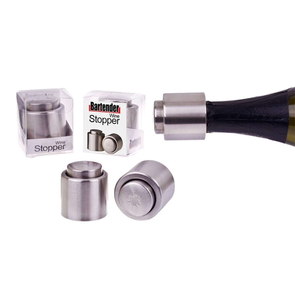 Satin Stainless Steel Wine Stopper - Minimax